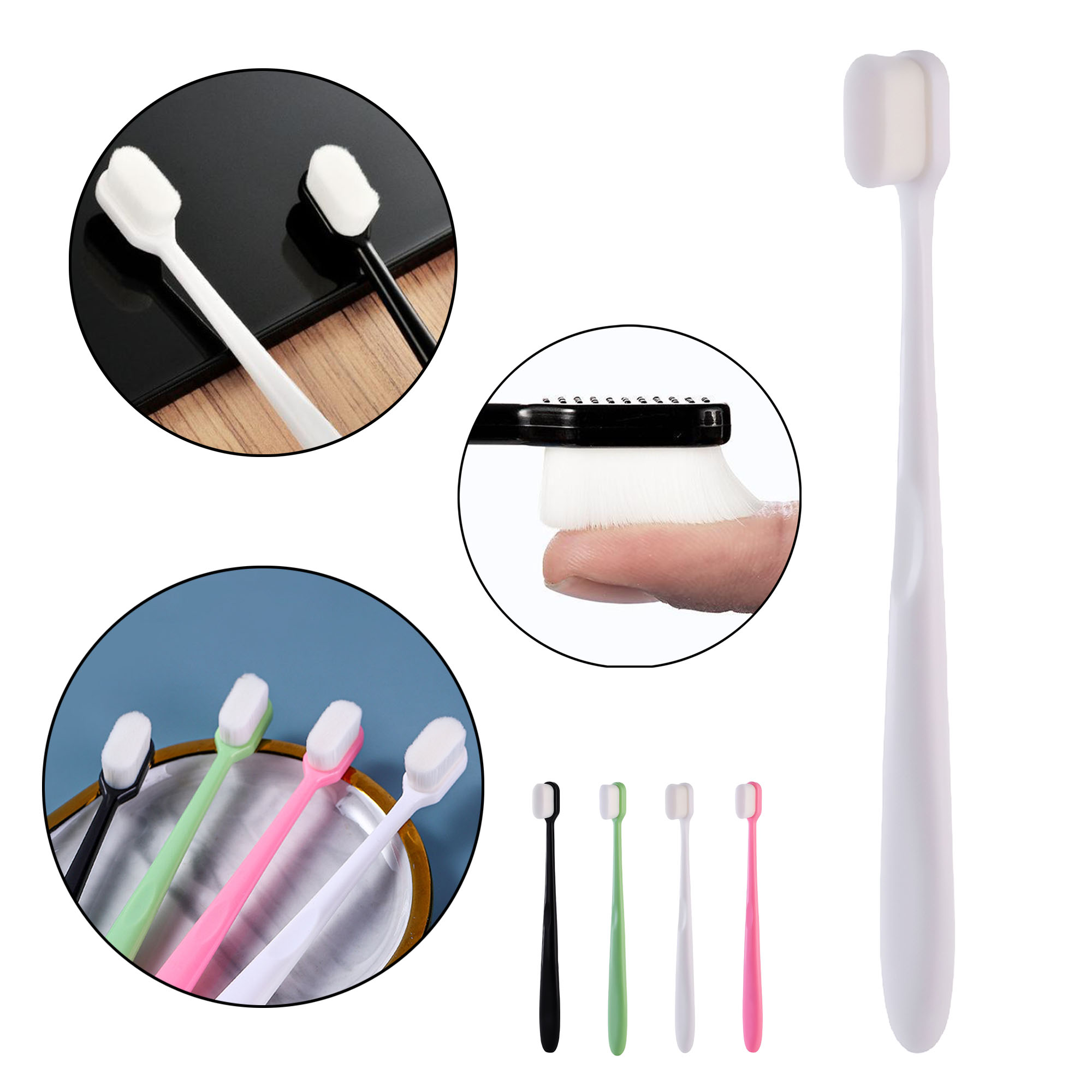 Ultra Soft Bristles Flat Head Toothbrush for Couples 1