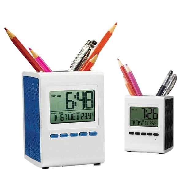 Pen Holder/Cup With Clock 2