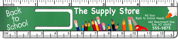 Plastic 5" Ruler/ Bookmark (Full Color) 2