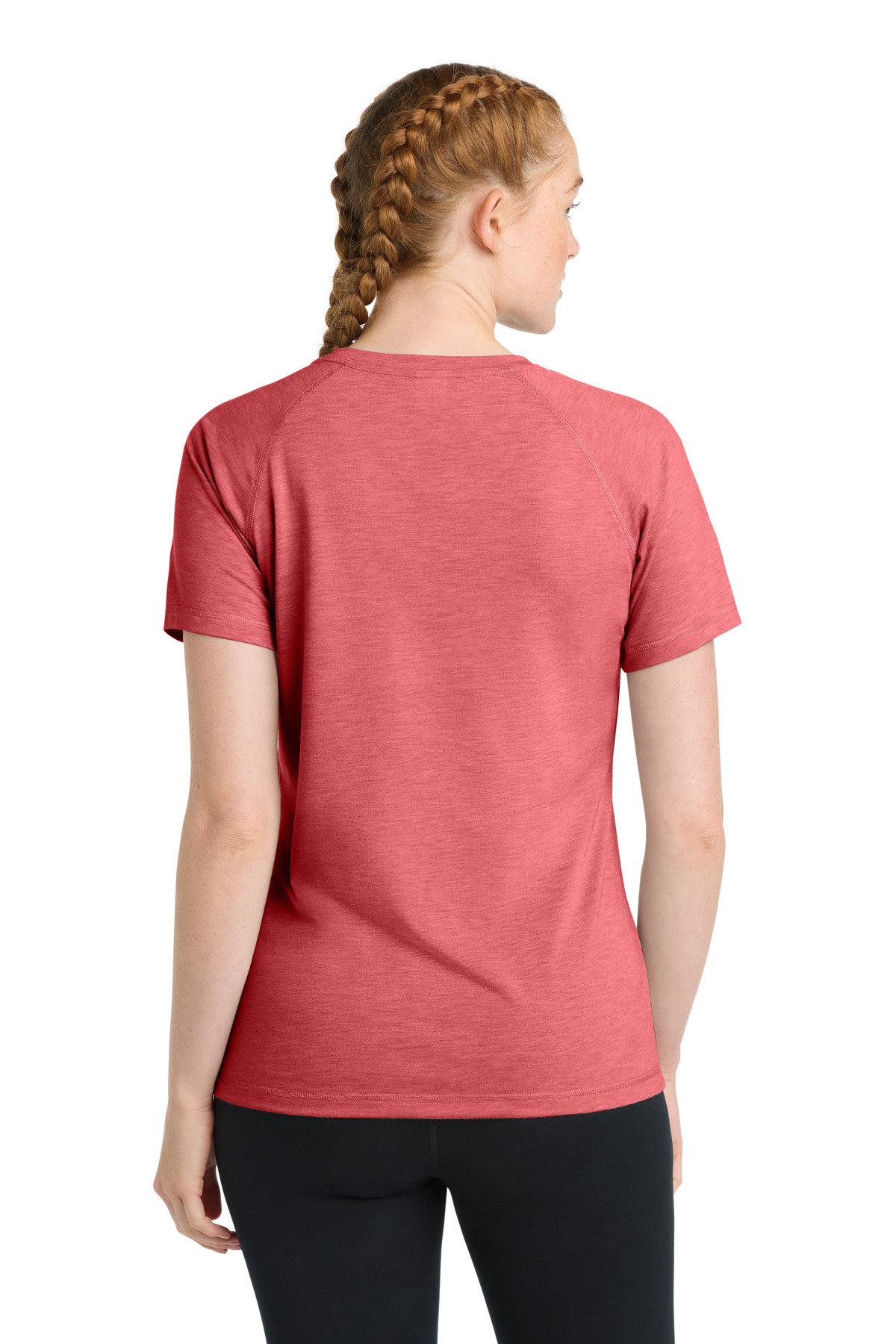 Sport-Tek Women's PosiCharge Tri-Blend Wicking Scoop Neck Raglan Tee. LST400 11