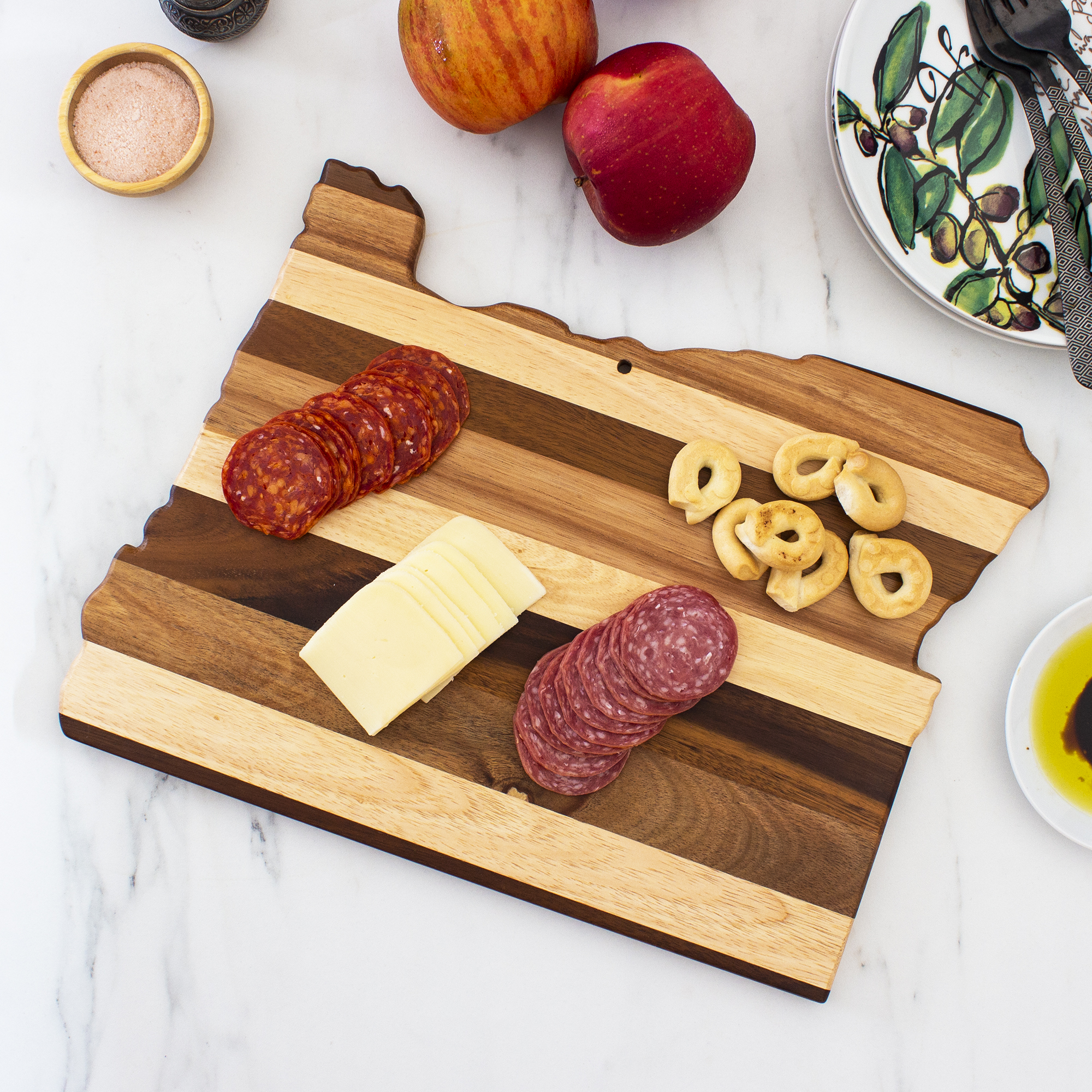 Rock & Branch® Shiplap Series Oregon State Shaped Wood Serving and Cutting Board 6