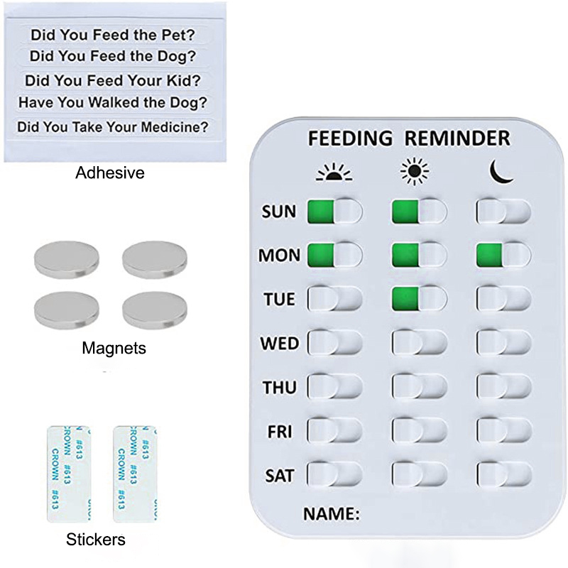 Pet Dog Feeding Reminder 3 Times a Day with Magnet 2