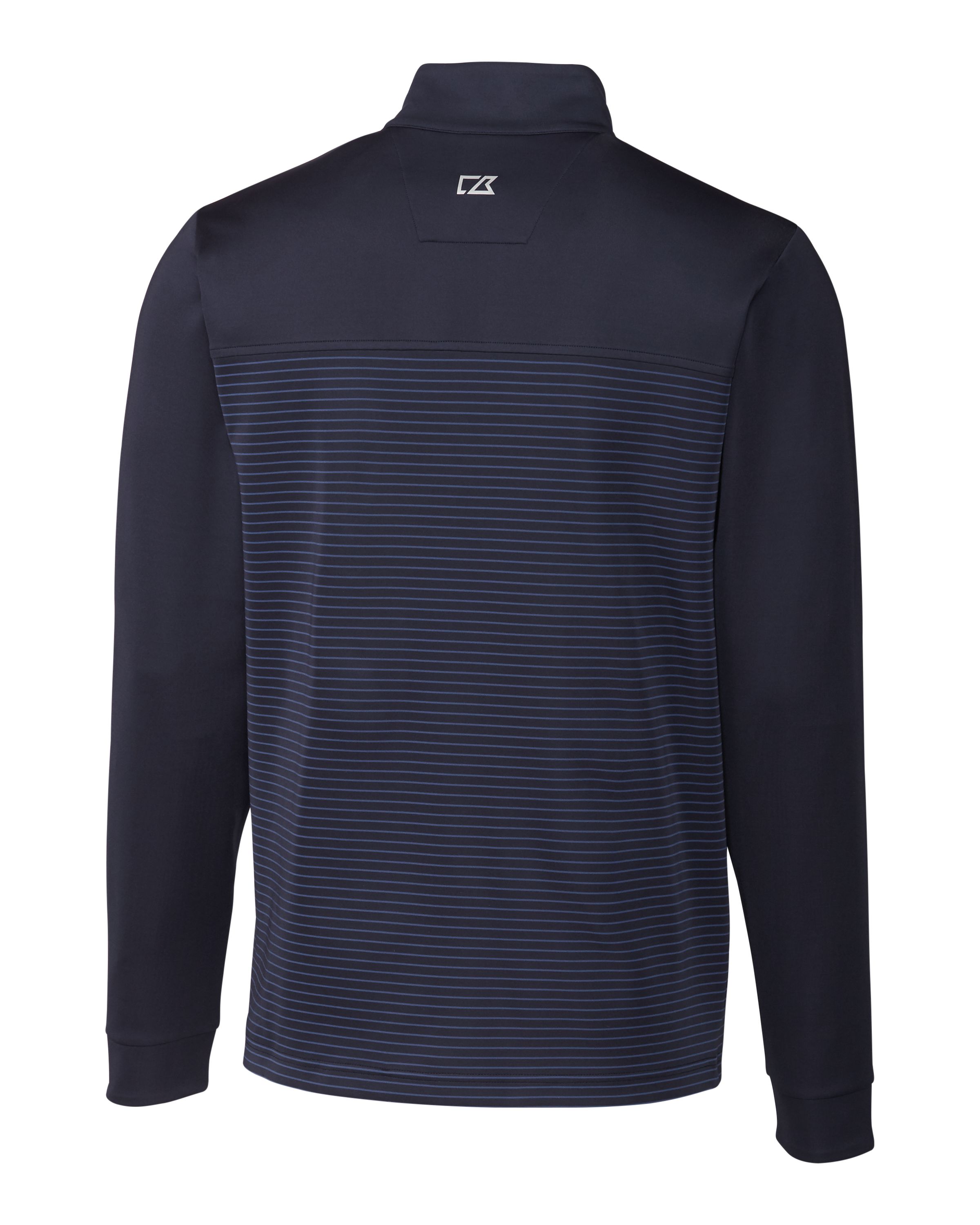Cutter & Buck Traverse Recycled Smooth Stretch Mens Stripe Quarter Zip Pullover 5