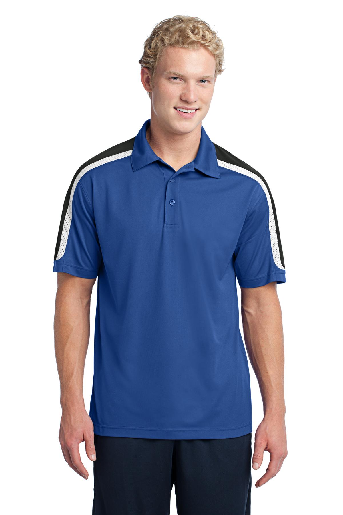 Sport-Tek Tricolor Shoulder Micropique Sport-Wick Polo. ST658 4