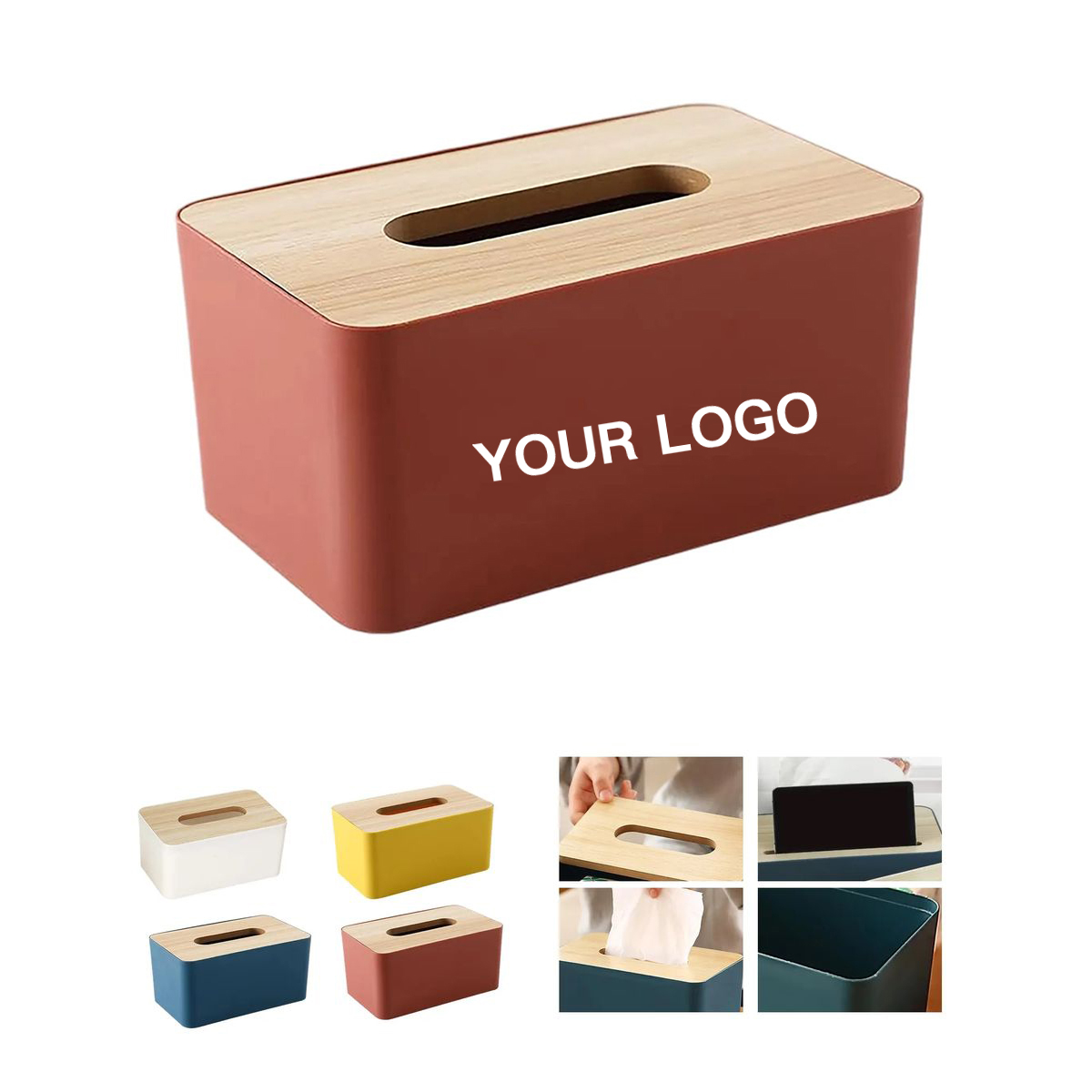 Contemporary Tissue Case with Plastic Top 2