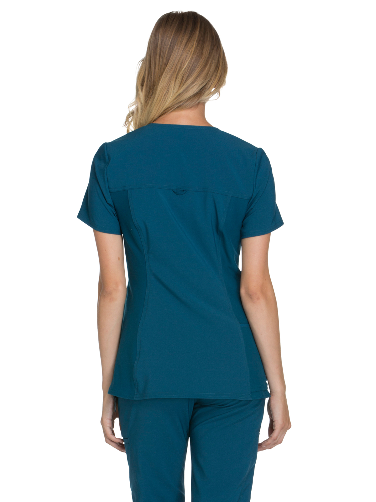 Cherokee - iFlex - Women's 2 Pocket V-Neck Knit Side Panel Top 5
