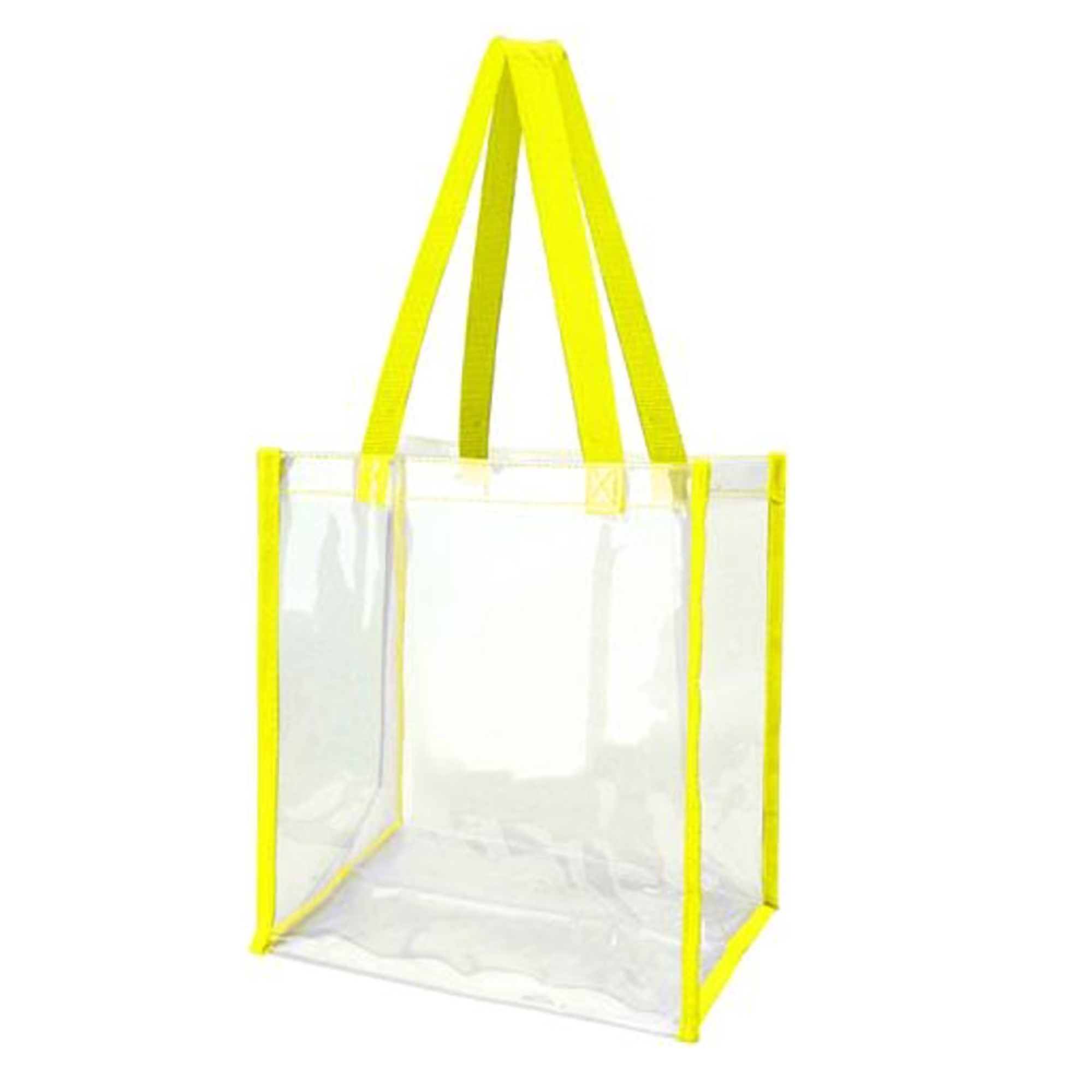 Color Handle Clear Plastic Tote Bag 4