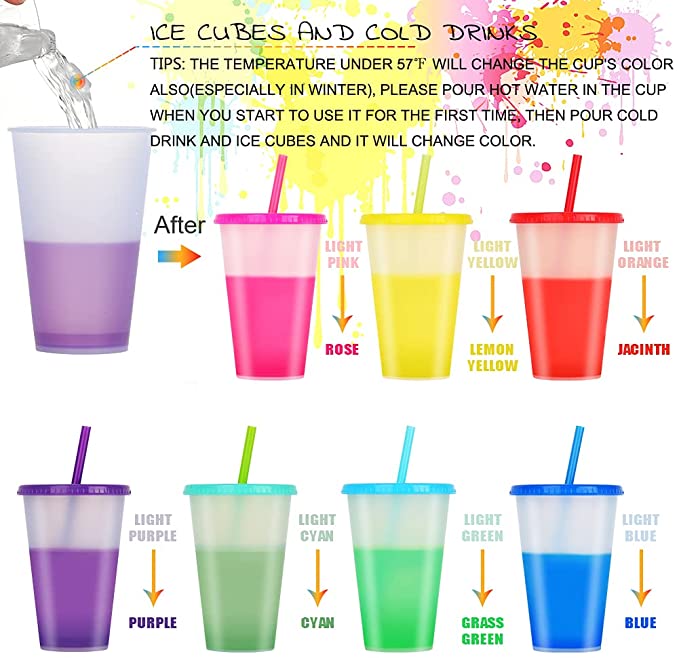 16 OZ Transparent G PP Sensitive Dandruff Tumbler/Lid and Straw Cup 10
