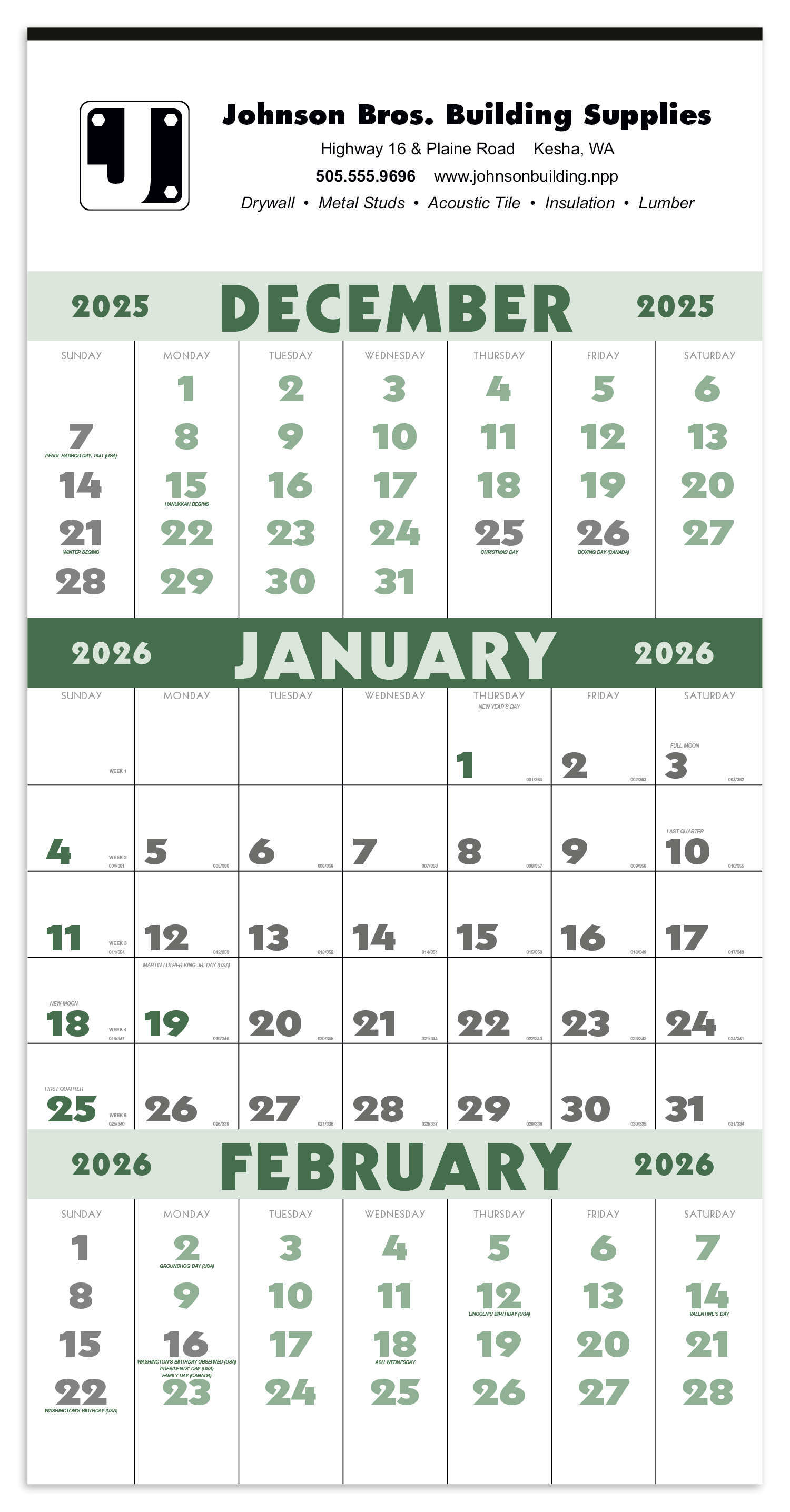 Triumph® Calendars 3-Month Planner (12 Sheet) 10