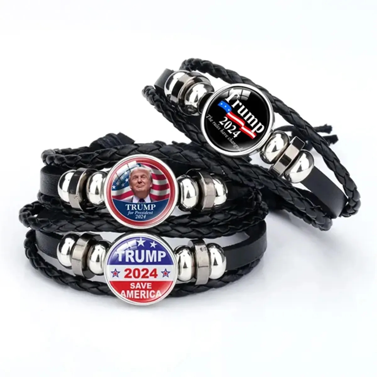Trump 2024 Campaign Unisex Chain Bracelet Take America Back 2