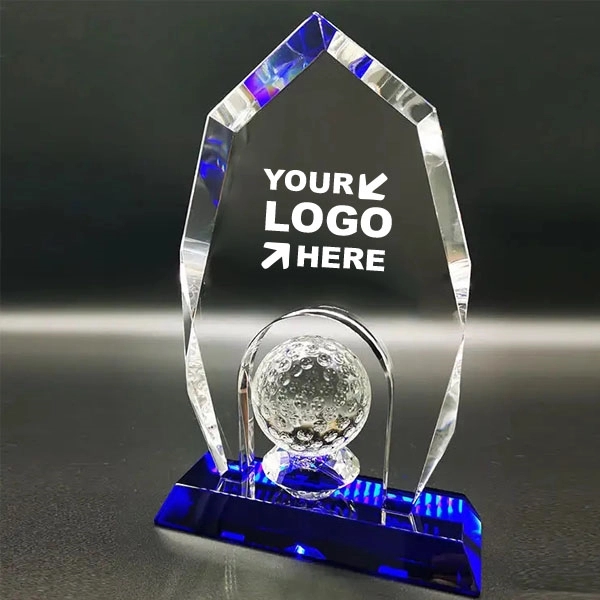 Crystal Diamond Shaped Golf Awards 3