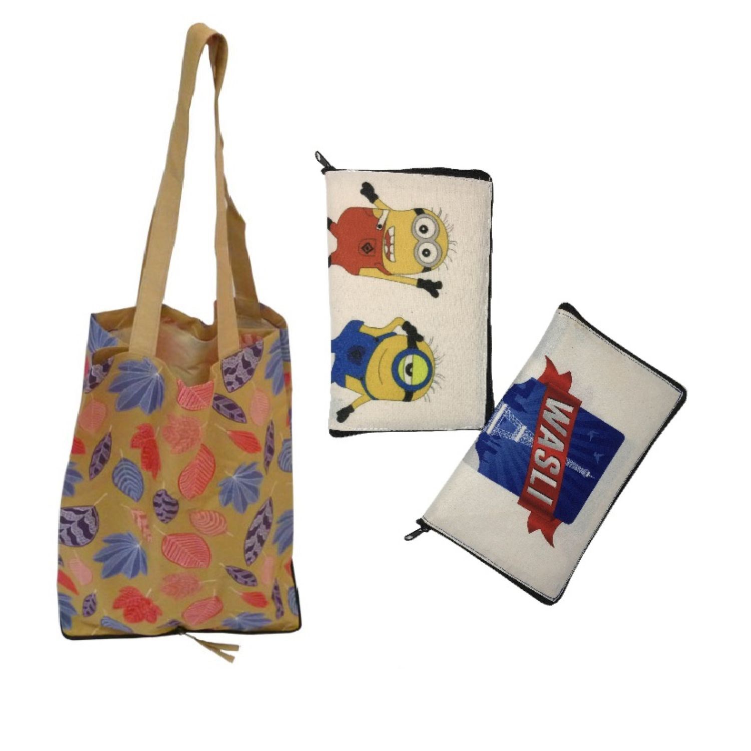 Bottom Zipper Full Color Cotton bags Fold-able Tote Bag 3
