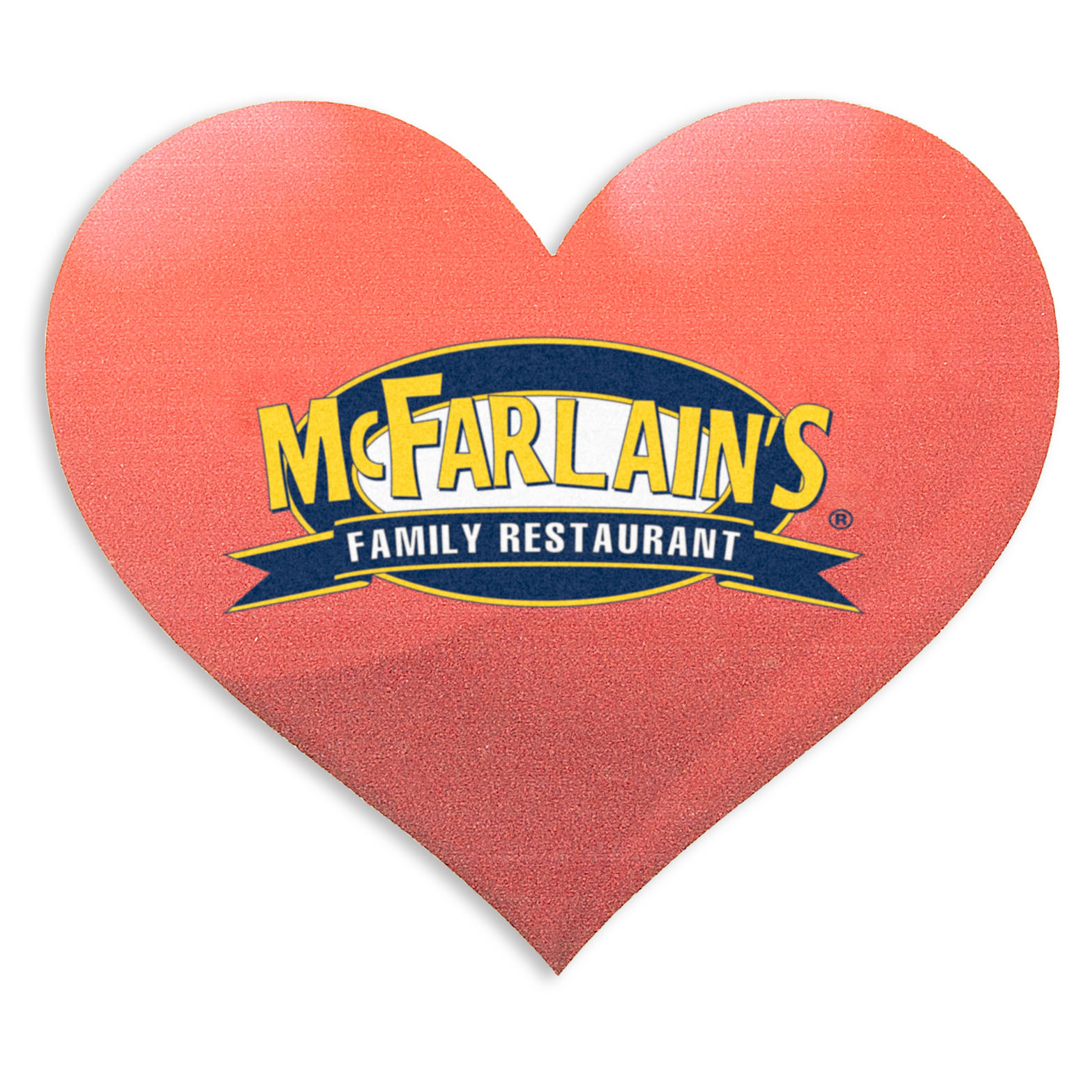 Full Color Process 60 Point Heart Pulp Board Coaster