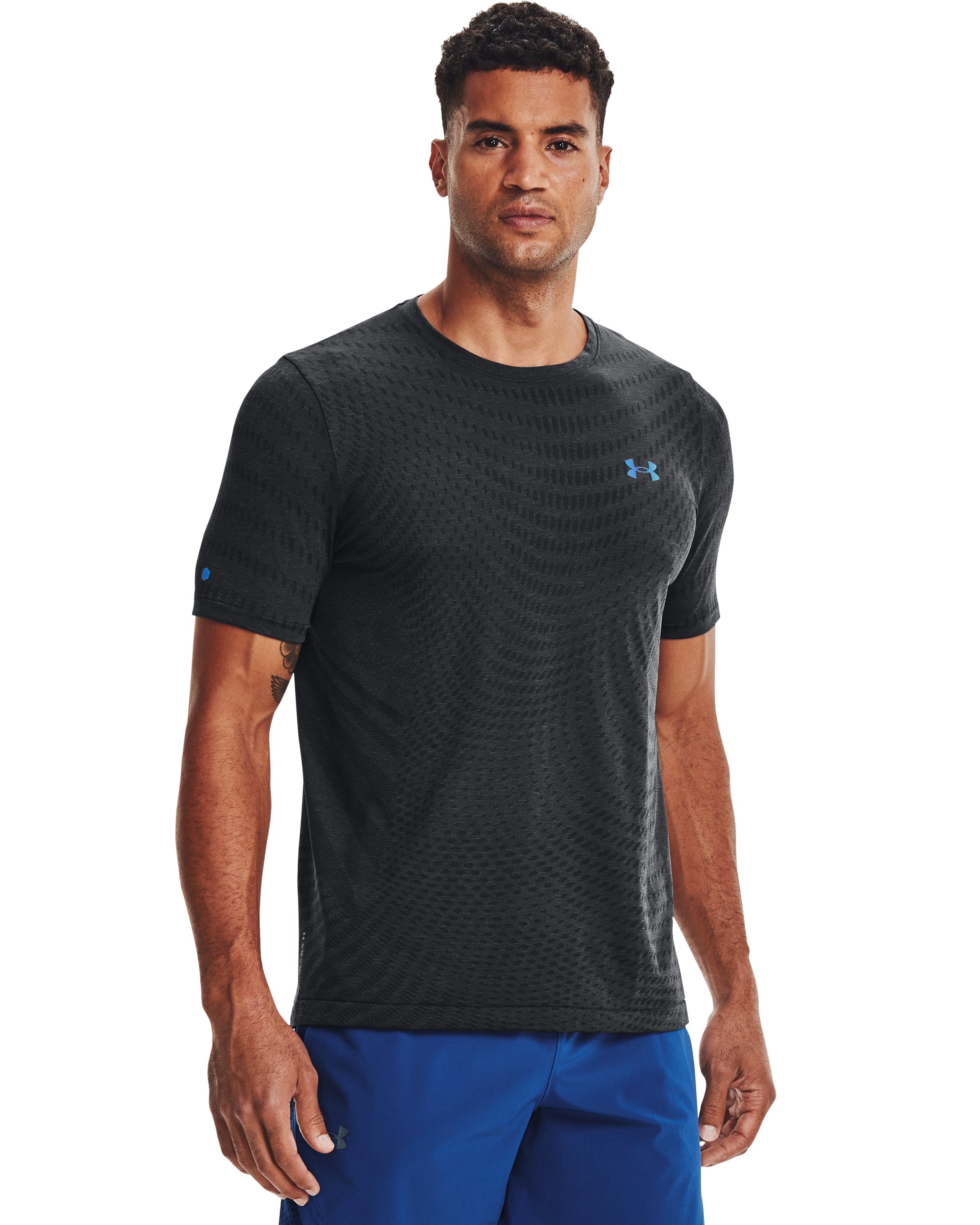 Men's UA RUSH HeatGear Seamless Illusion Short Sleeve  4