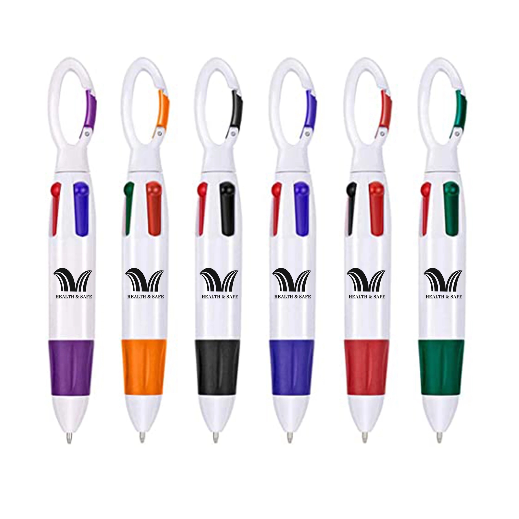 Multicolor Pen 4 Neon Color in Ballpoint with Buckle Clip 1