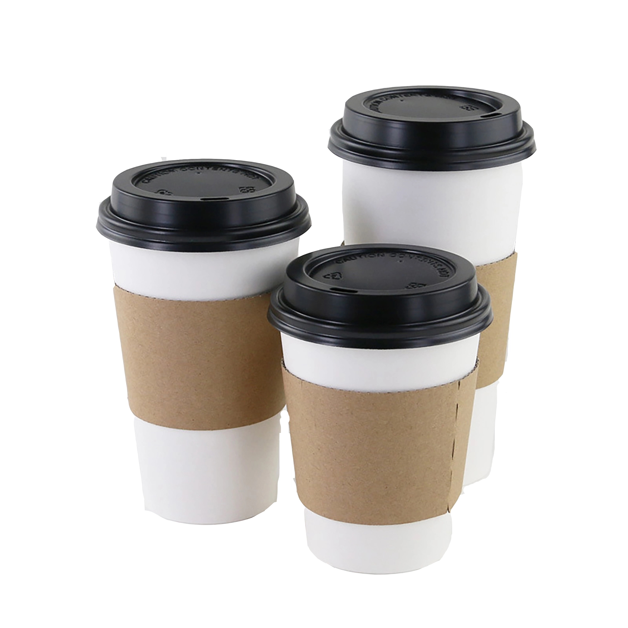 16 Oz Disposable Paper Sleeve Coffee Cups With Lid 9