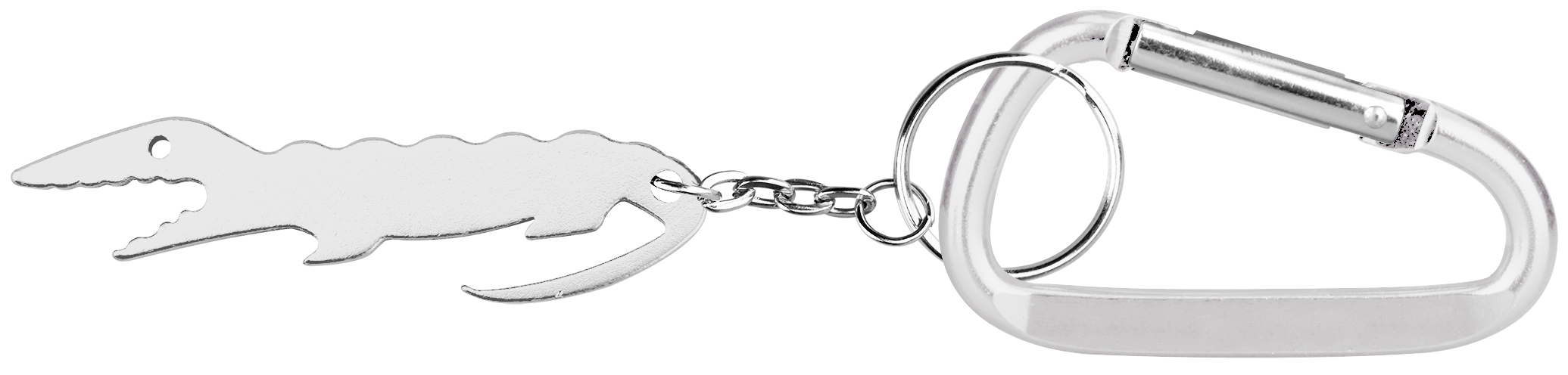 Alligator Shape Bottle Opener Key Chain & Carabineer 1