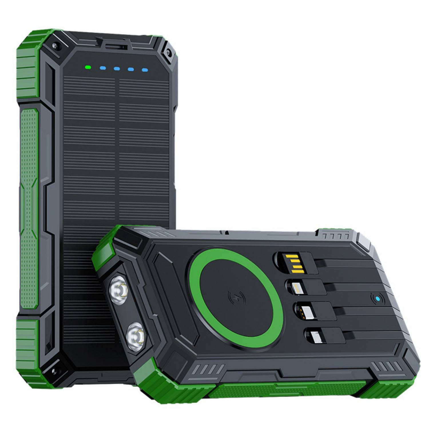 20000mAh Fast Charging Solar Power Bank w/ Cables 8