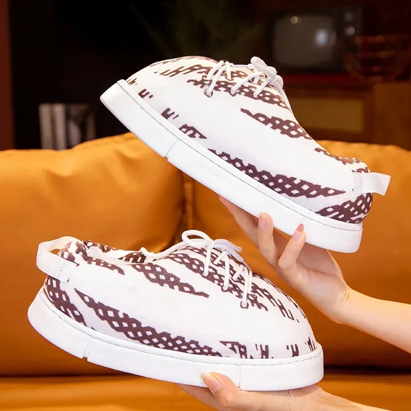 Custom Plush Anti-Slip Indoor Outdoor Sneaker Slippers 3