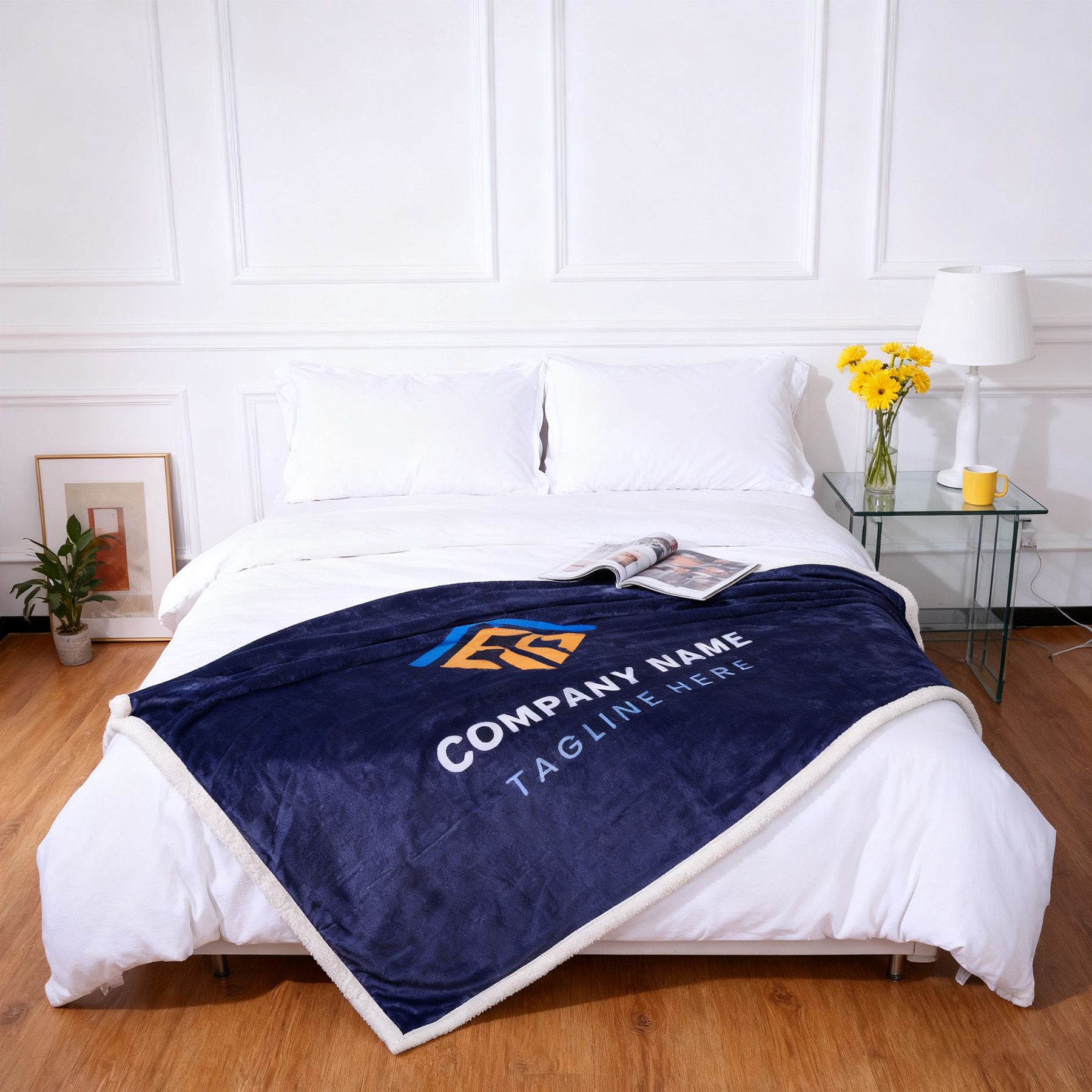 Sublimated Flannel Sherpa Throw Blanket (50"X 60") 9