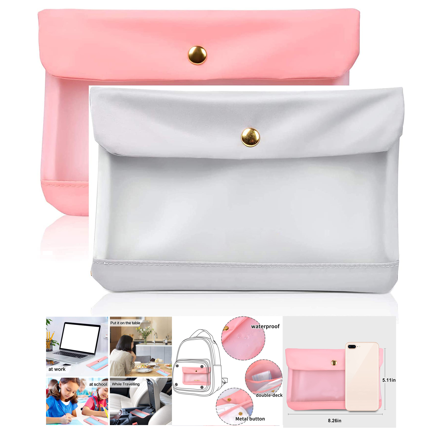 Portable Storage bag for Disposable Reusable Face Masks