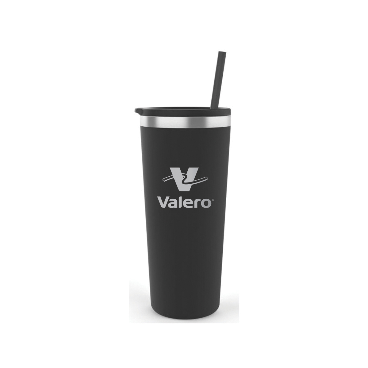 22 Oz. Maars Black Roadie Tumbler w/Straw