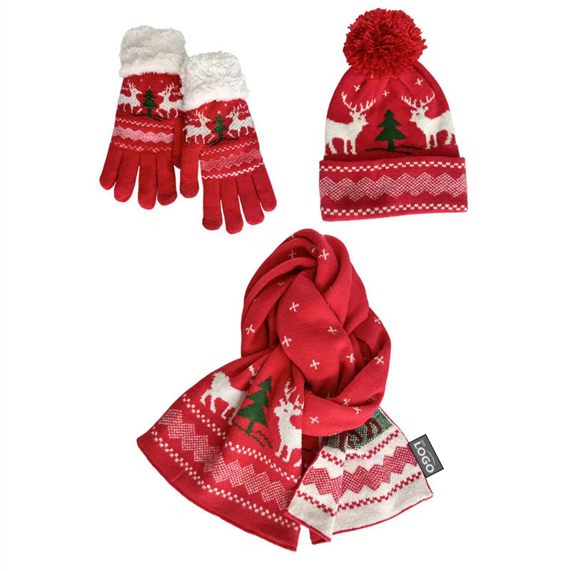 Christmas Winter Knit Accessory Set 2