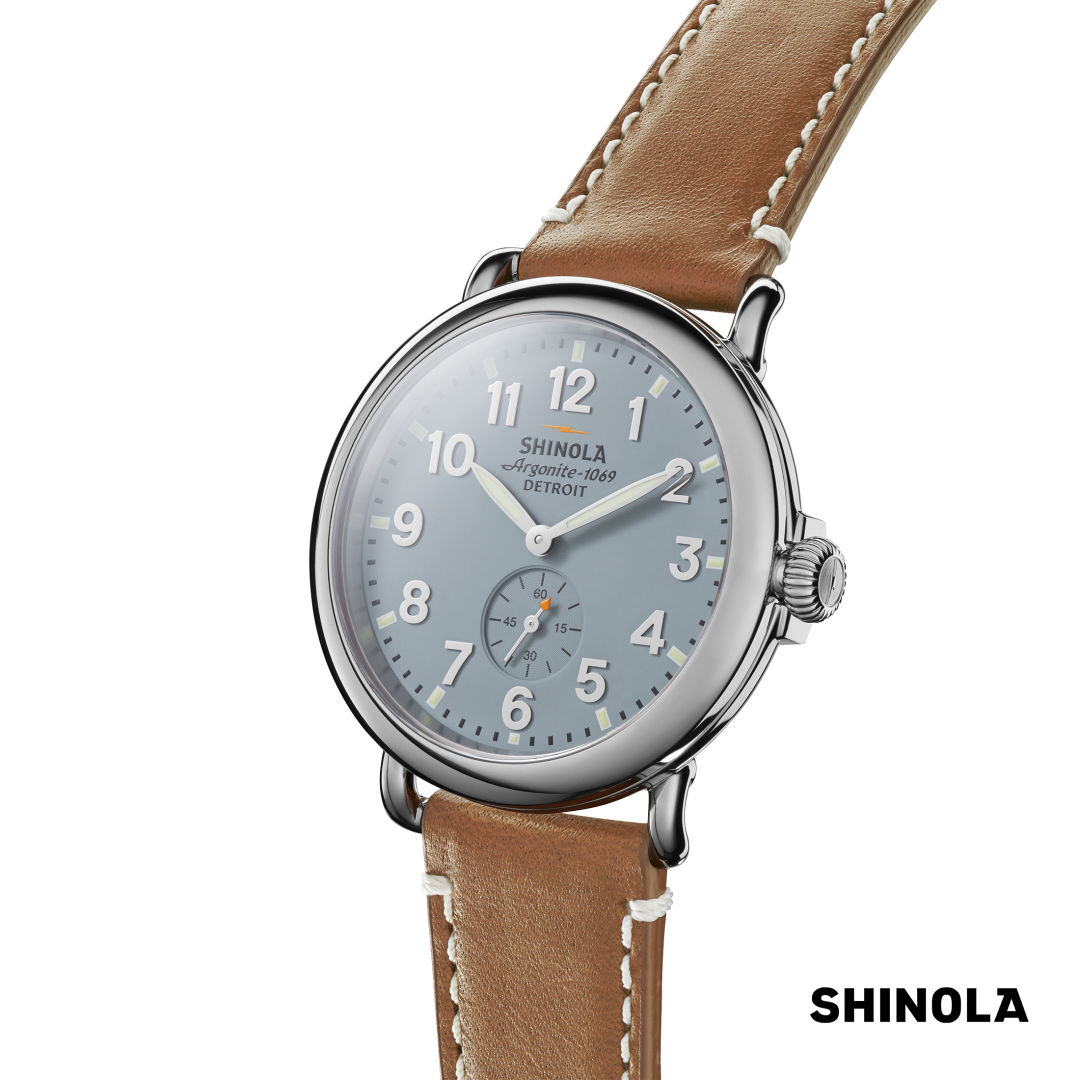Shinola® Runwell Watch - Slate Blue/Tan 6