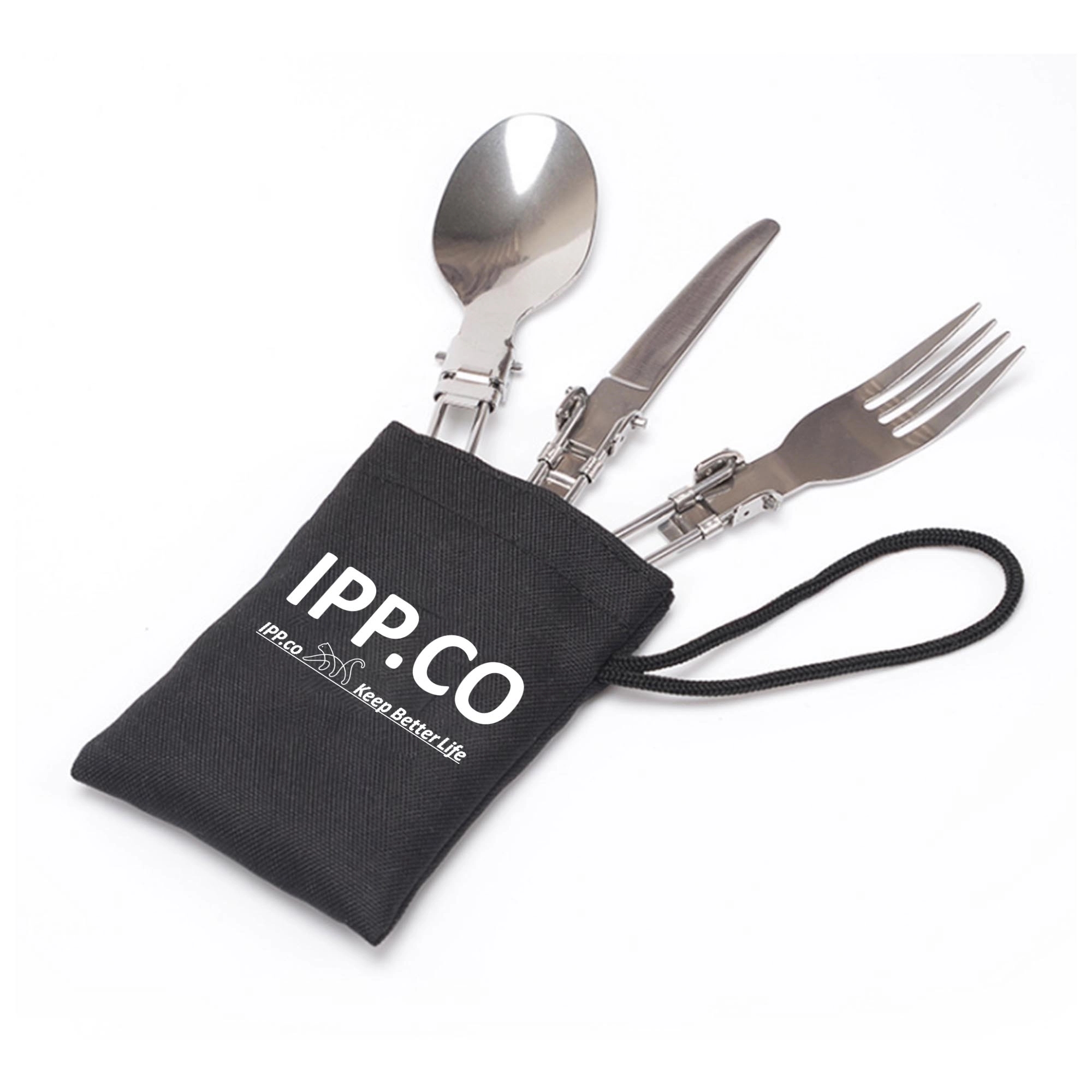 Foldable Portable Spoon Fork Knife Set for Camping 2