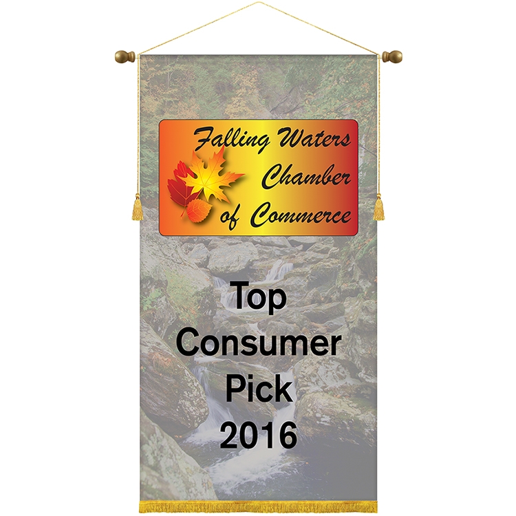 26" x 48" Podium Banner, Straight Cut/ with Fringe 2