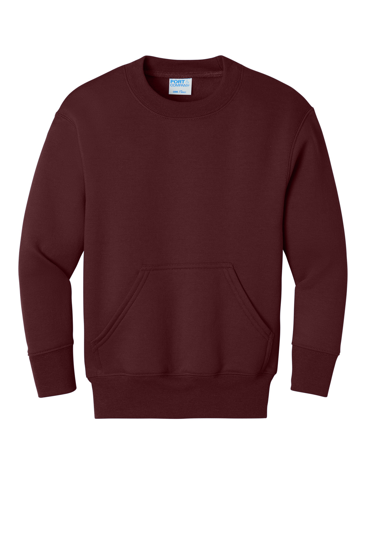 Port & Co Youth Core Fleece Crewneck Pocket Sweatshirt PC78YPKT 25