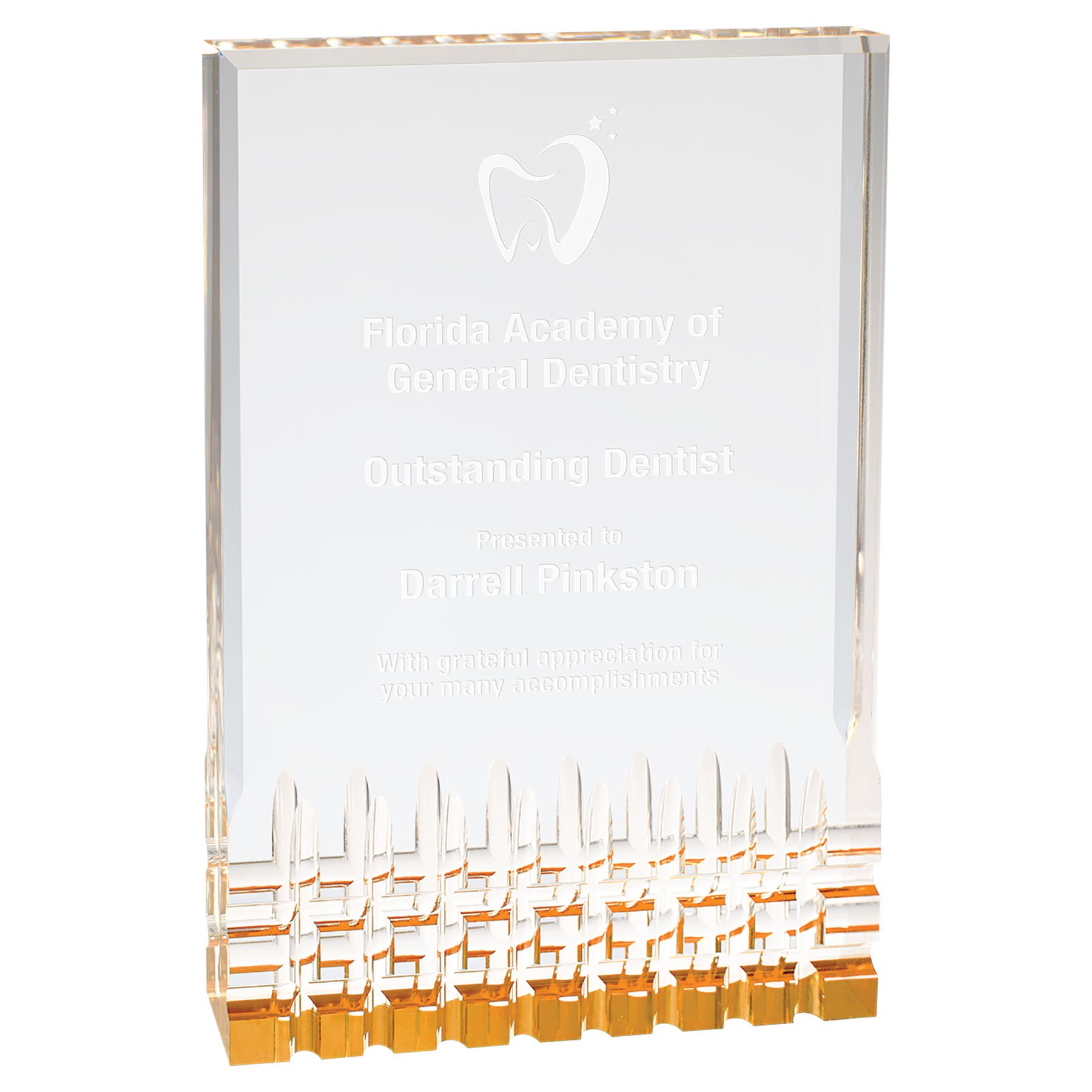 6" x 8" Gold Mirage Acrylic Award