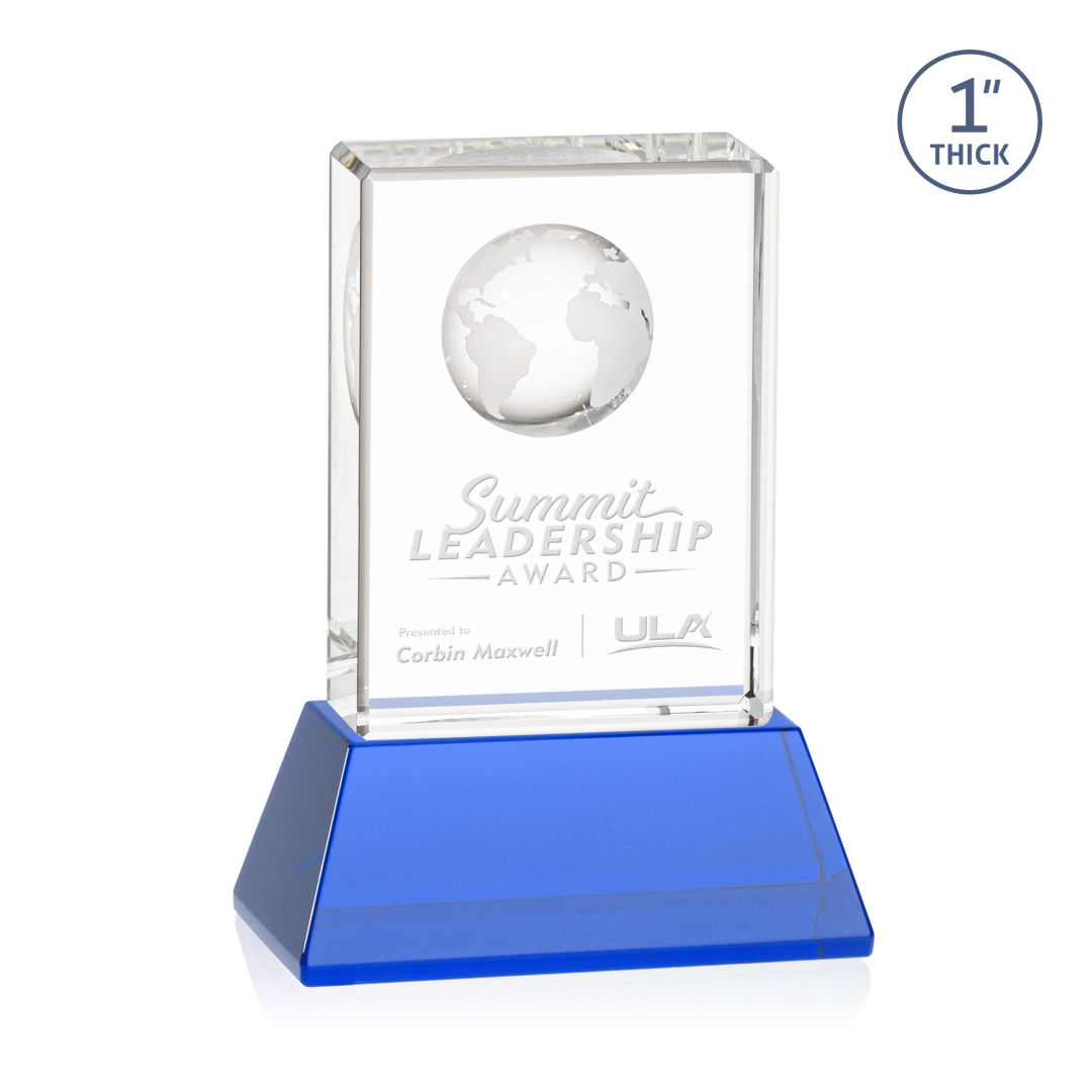 Ambassador Globe Award on Base - Sky Blue 3