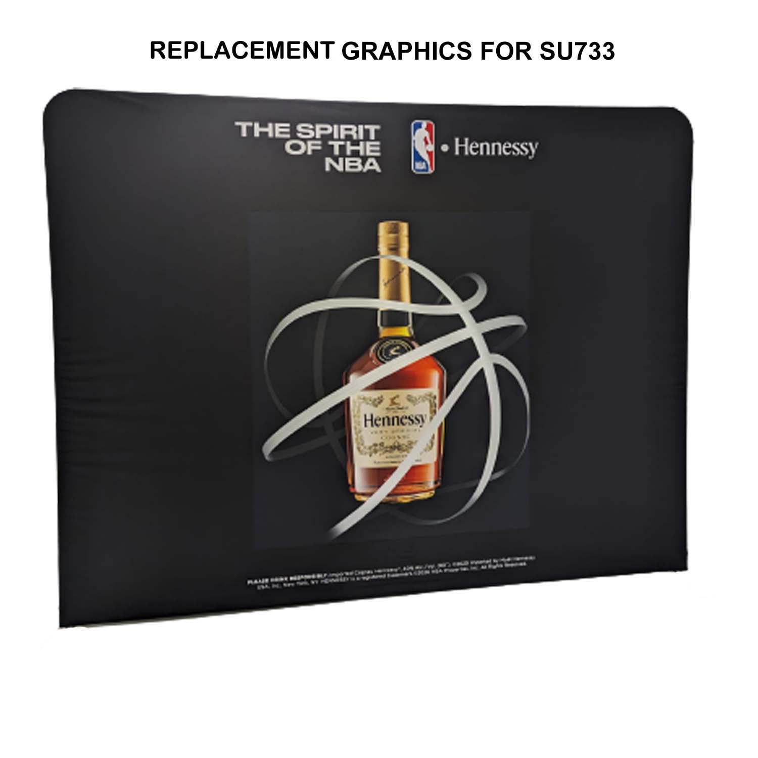 24 Hr Express - Replacement Graphics Double Sided 8'W x 8'H EuroFit Tension Fabric Slip on cover 10