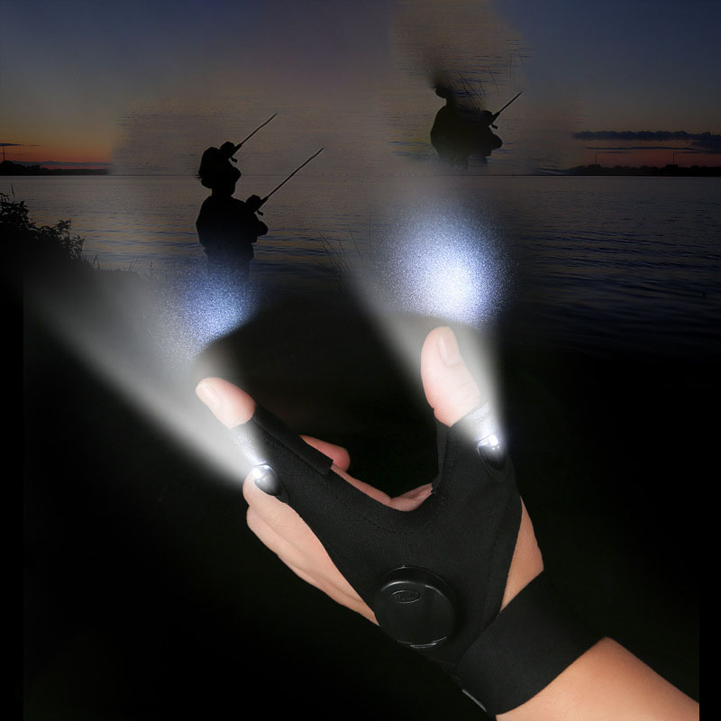 LED Flashlight Glove with Waterproof Elastic Fabric For Night Fishing 2