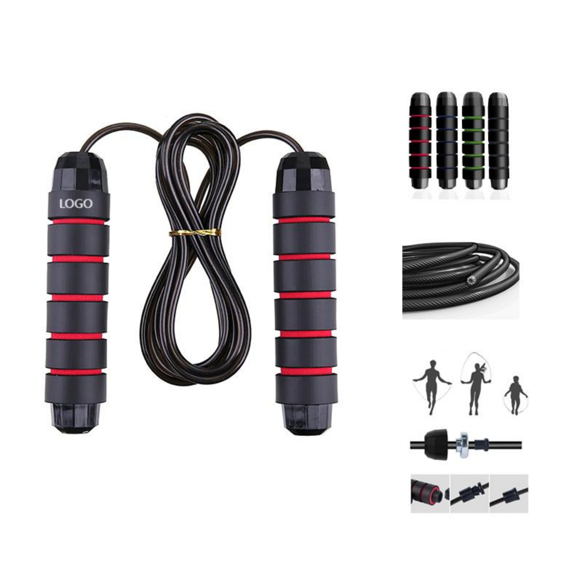 Tangle-Free Jump Rope Foam Handles 2