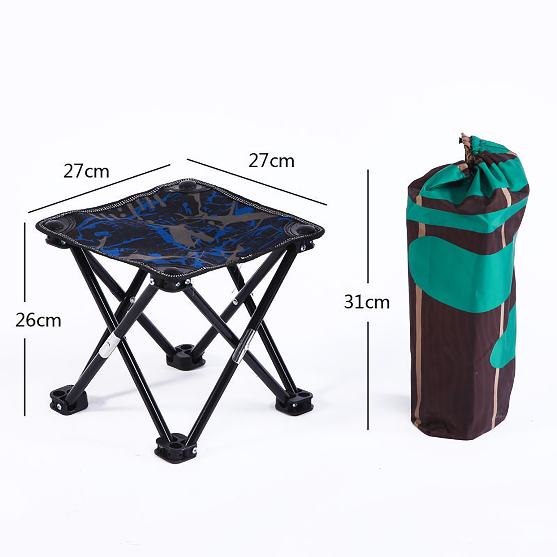 Portable Folding Stool Chairs for Adults Fishing/Hiking/Gardening and Beach 5