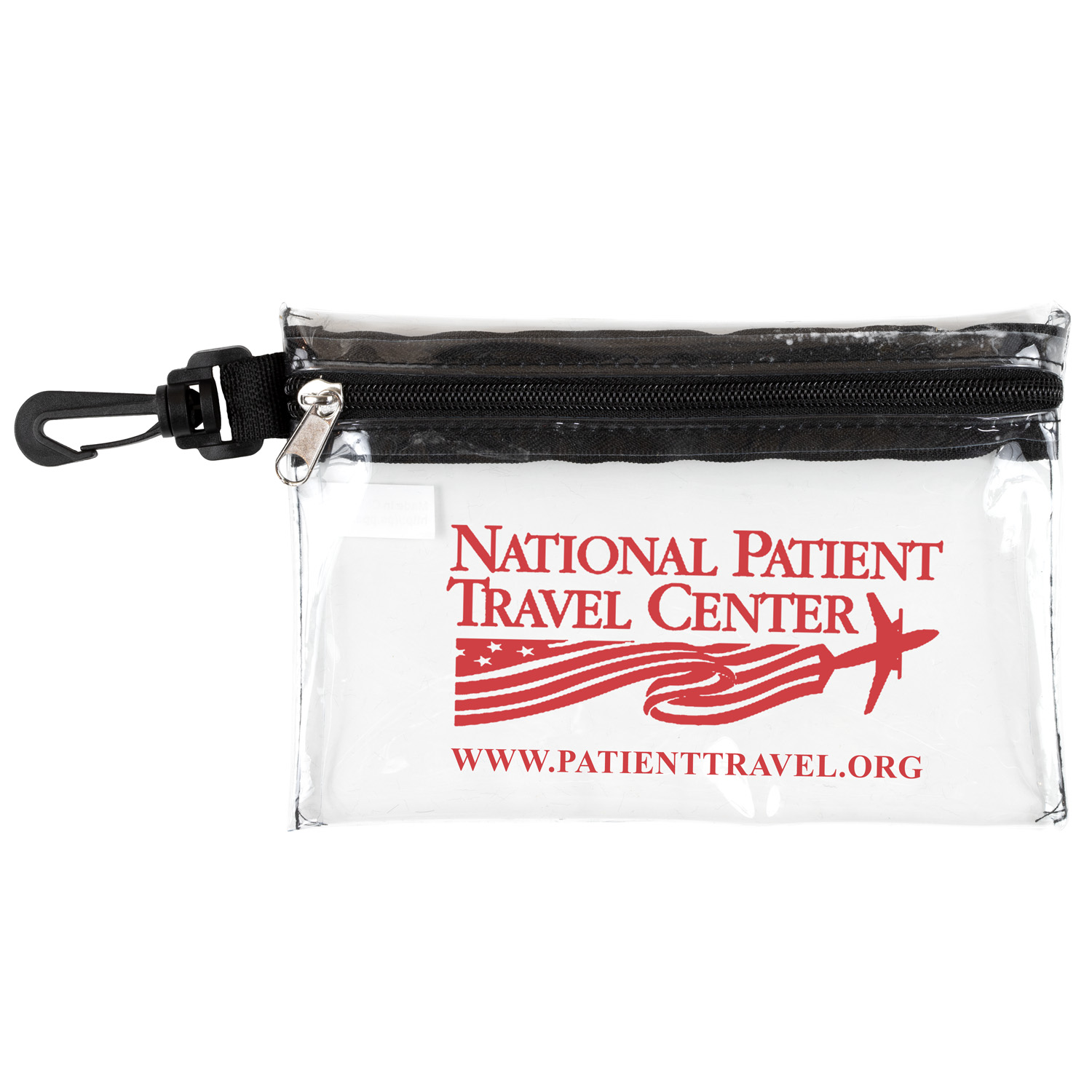 7-1/2" W x 5" H - "Milos" Large Zipper Storage Pouch Bag with Plastic Hook 20