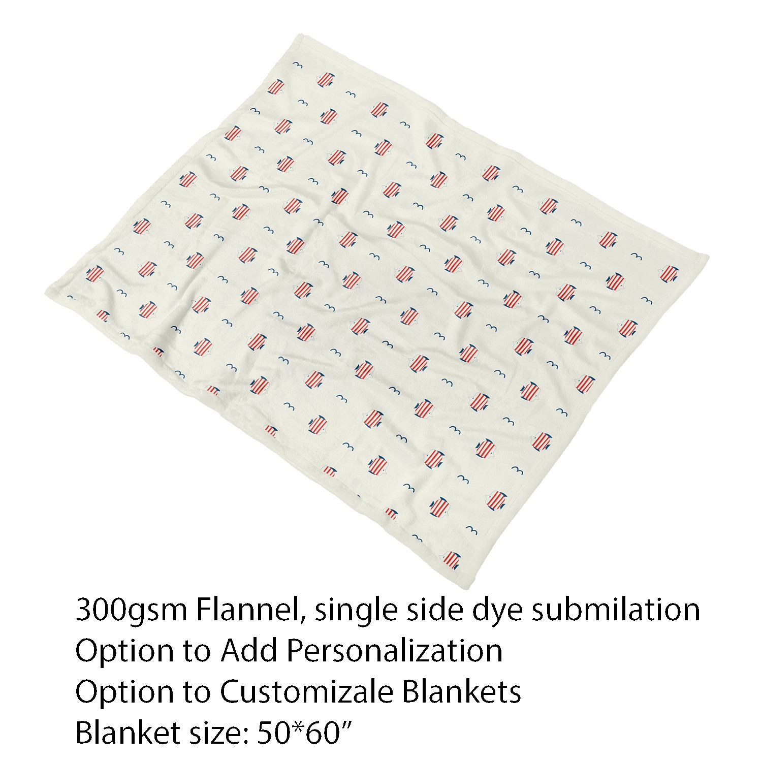 Flannel Dye Sublimation Blanket (50"X 60") 3