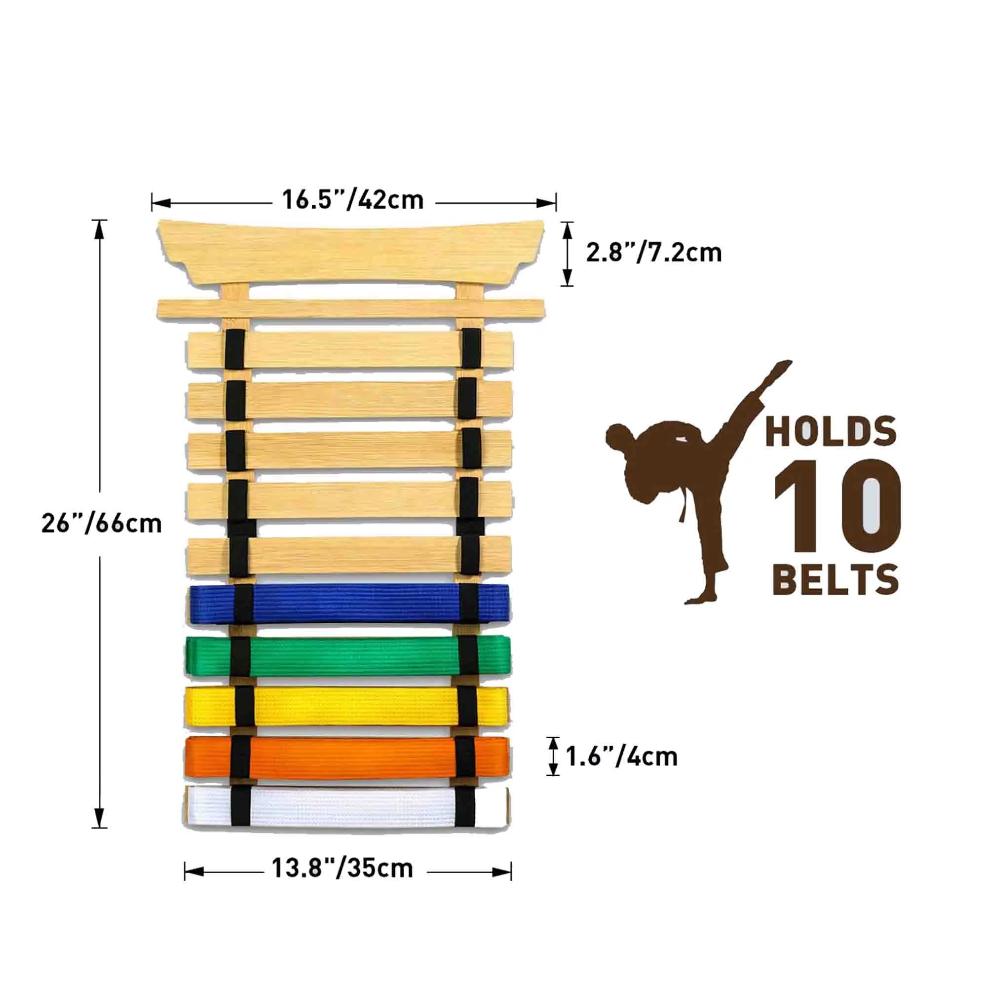 10 Belts Taekwondo Display with Stickers 4