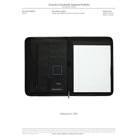 FSC® Mix Executive DuraHyde Zippered Padfolio 30