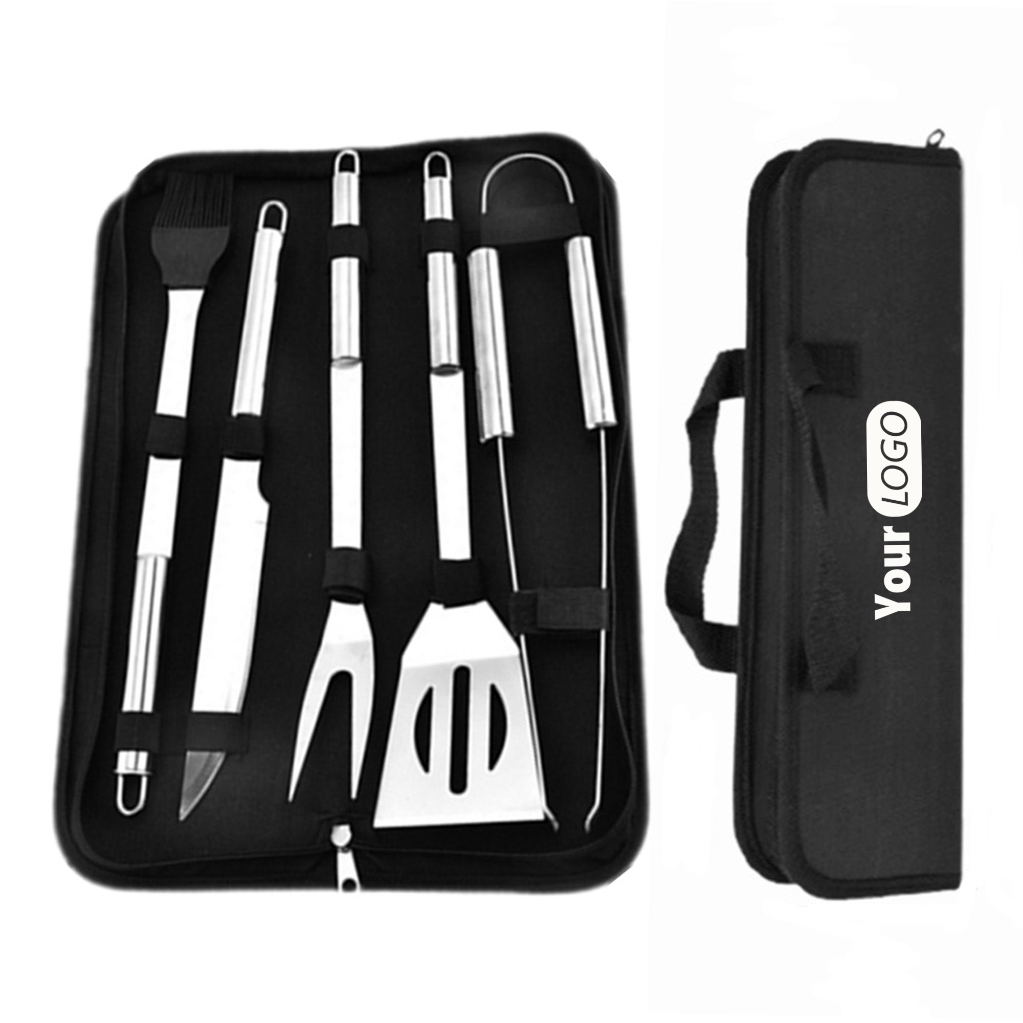 5-Piece BBQ Tool Set with Stainless Steel Handles 2