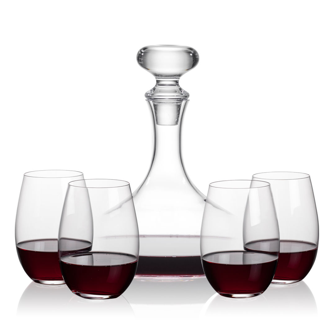 Stratford Decanter & Laurent Stemless Wine 5
