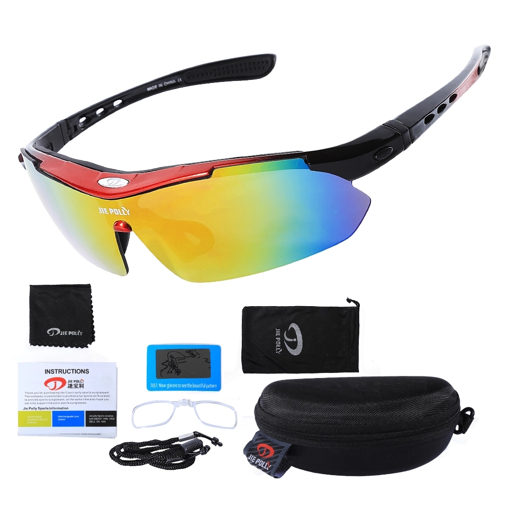 Polarized 5 Lens Cycling Sunglasses 1