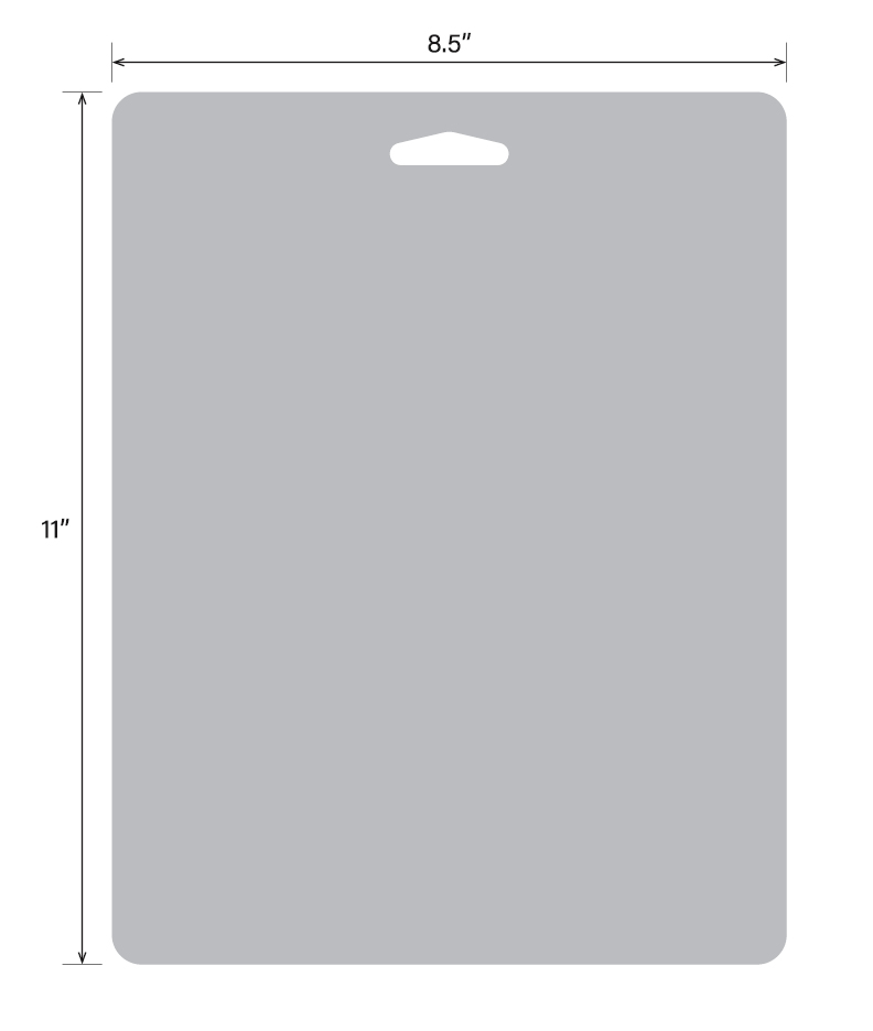 Magnet - 8.5x11 Round Corners with Hanger Punch - 20 mil. 6