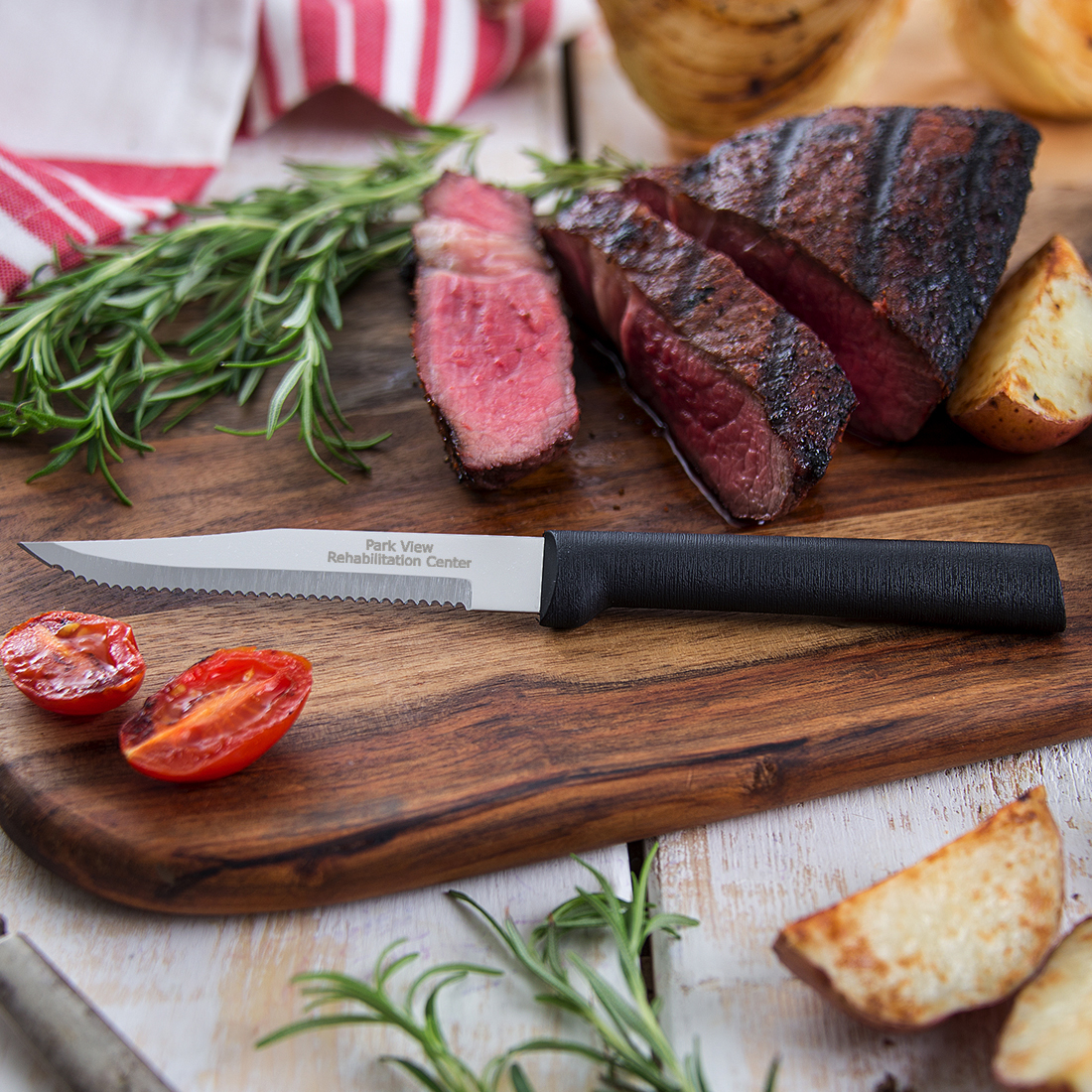 Serrated Steak Knife w/Black Handle 3
