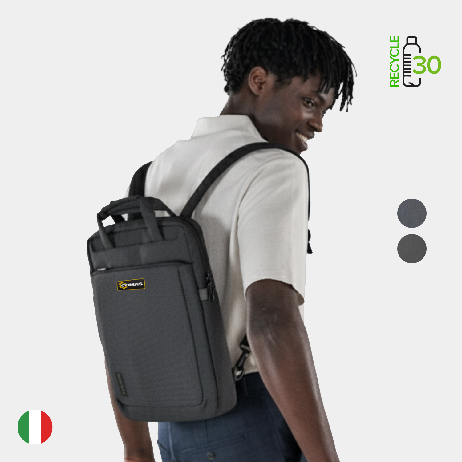 TUCANO® - Italy WORK OUT 4 Recycled Modern Business Slim Backpack Test 3