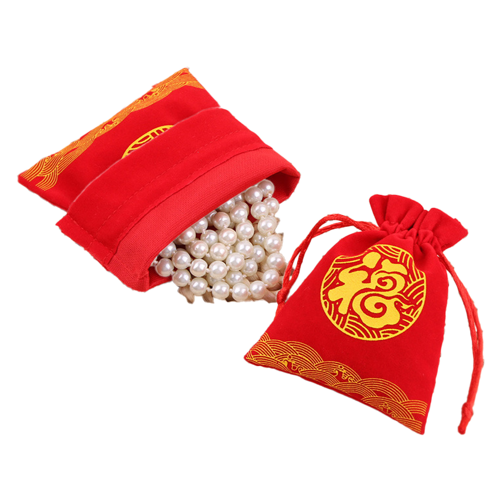 Red Lucky Drawstring Pouch 2