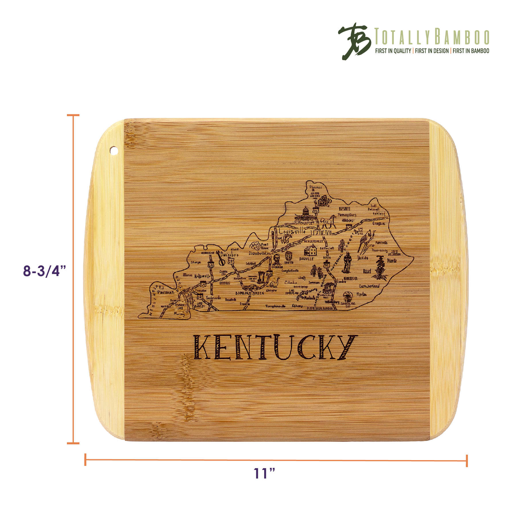 A Slice of Life Kentucky Serving and Cutting Board 3