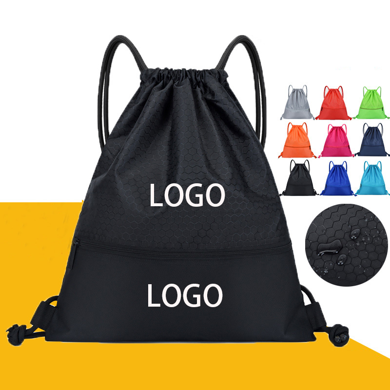 High Quality Football Material Drawstring Backpack Bag 2